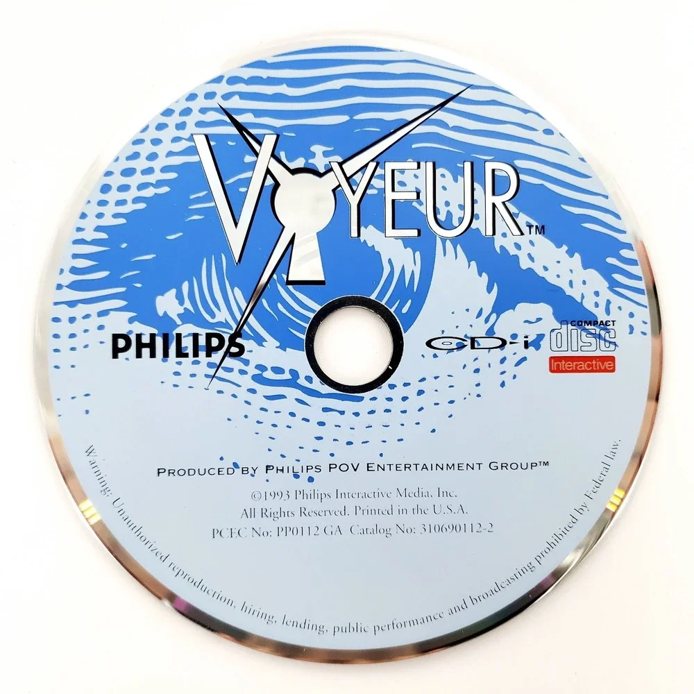 Voyeur (Philips CD-i, 1993) Complete w/ Slip Cover Tested & Works